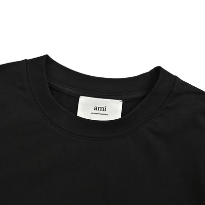 Ami Paris hem letter embroidered short sleeves