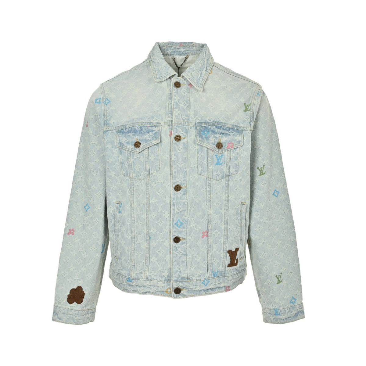 Louis Vuitton Tyler joint old flower jacquard embroidered denim jacket