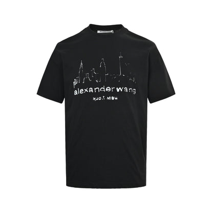 Alexander Wang sketch city letter print short sleeves