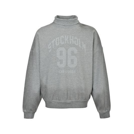 ACNE STUDIOS blur print logo turtleneck sweatshirt