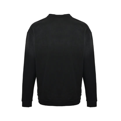 Louis Vuitton washed flocked letter crew neck sweatshirt