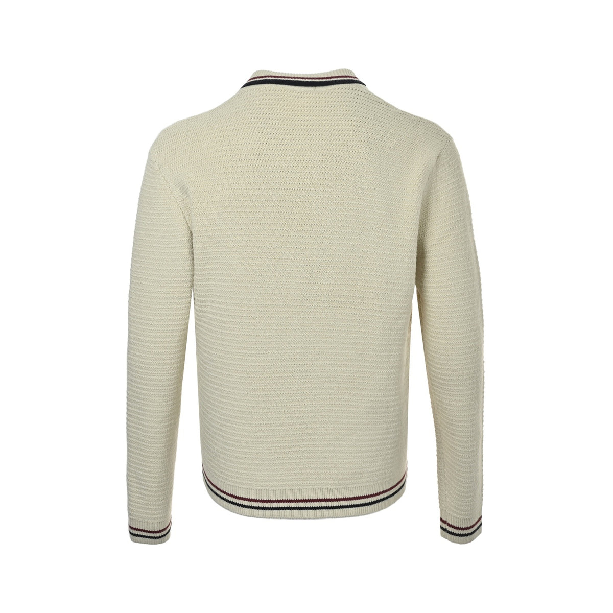 Miu Miu woolen zippered contrast knitted jacket