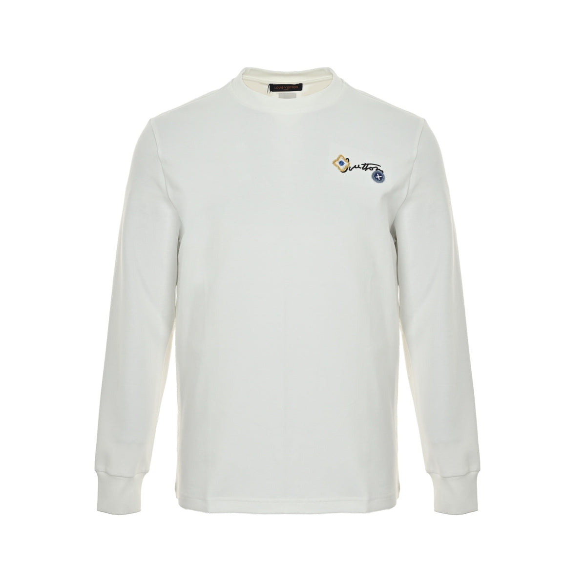 Louis Vuitton 25Fw floral embroidered long-sleeved T-shirt