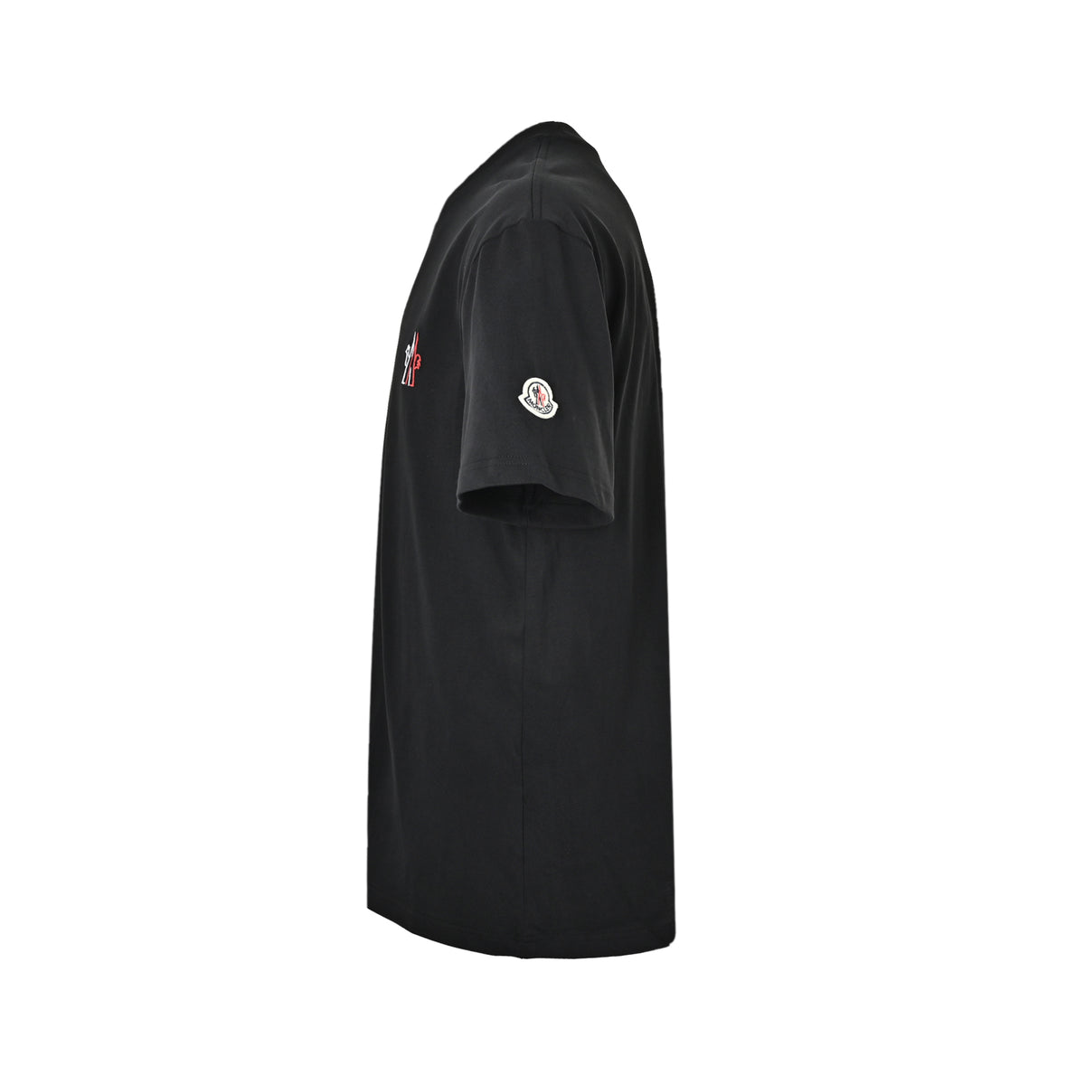 Moncler/muzzle 26ss short sleeves with three-color embroidery small logo on the chest