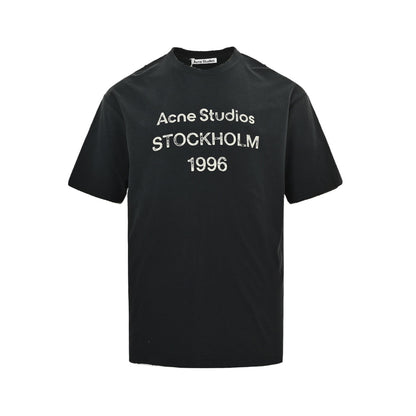 Acne Studios 1996 letter print distressed short sleeves