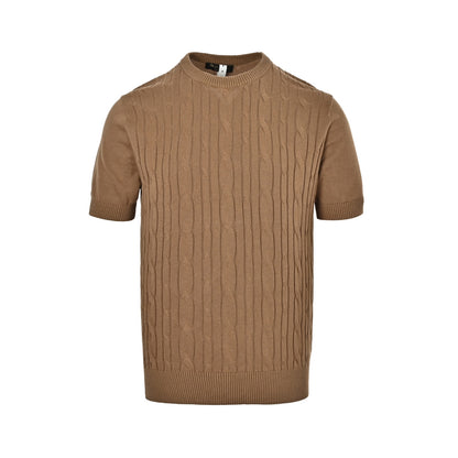 Loro Piana LP striped cable-knit short sleeves