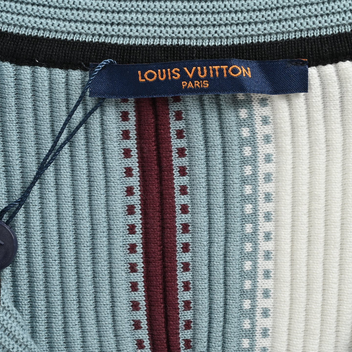 Louis Vuitton 25ss vertical striped knitted short-sleeved cardigan