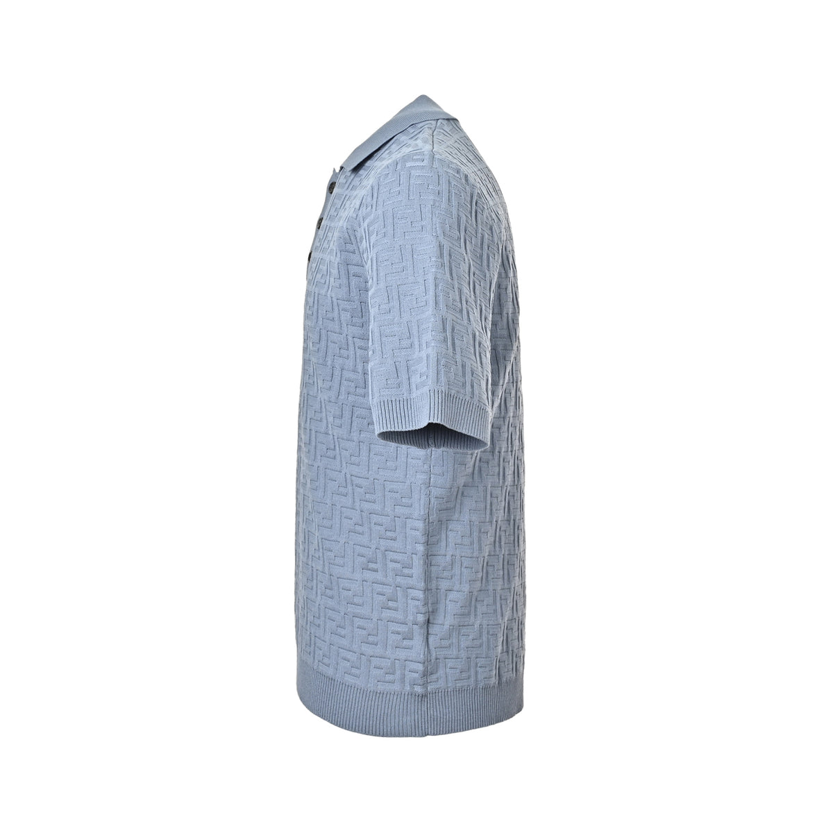 Fendi FF dark pattern all-over printed knitted Polo short sleeves