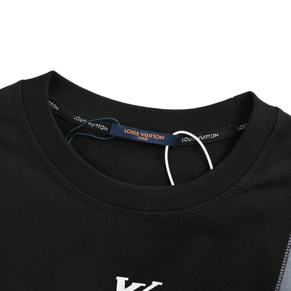Louis Vuitton contrasting color splicing short sleeves