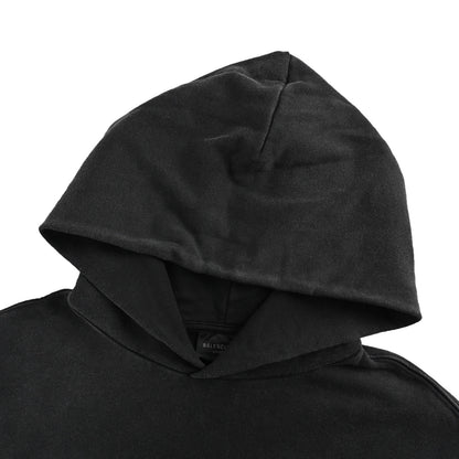 Balenciaga/Balanciaga 24Fw patch letter embroidered washed hooded sweatshirt