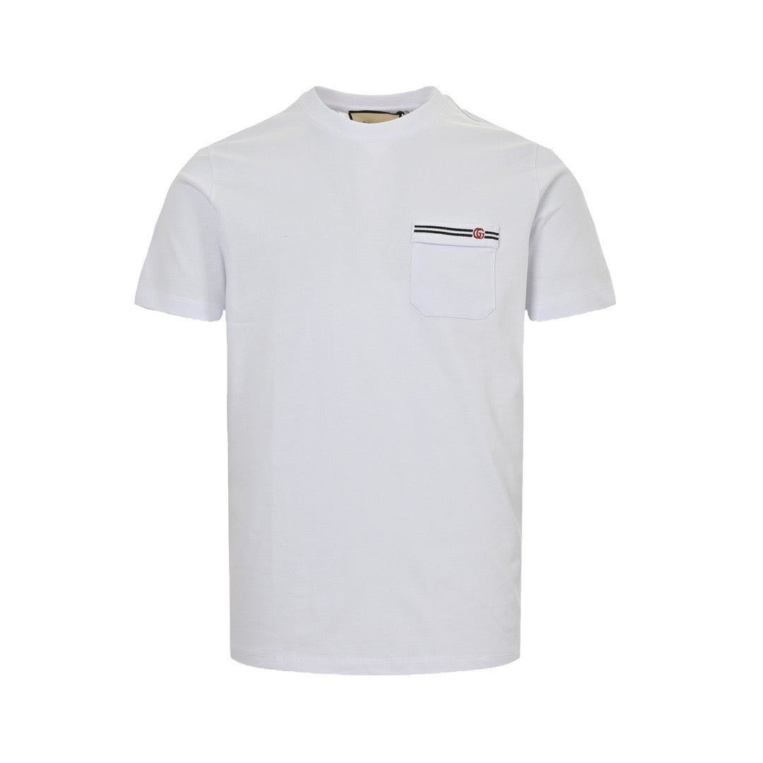 Gucci 24ss pocket double G embroidered short sleeves