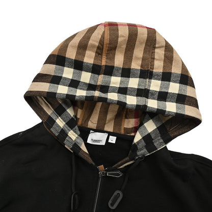 Burberry 23Fw plaid hooded zipper hooded sweatshirt jacket