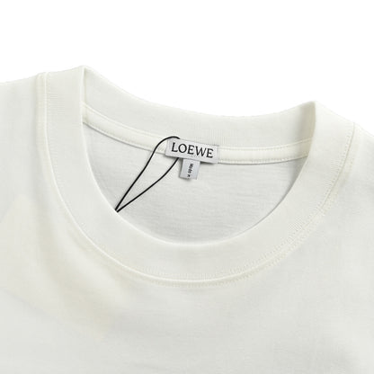 Loewe/Loewewe 25ss printed letter logo short sleeves