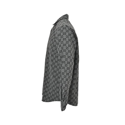 Gucci all-over jacquard plaid long-sleeved shirt