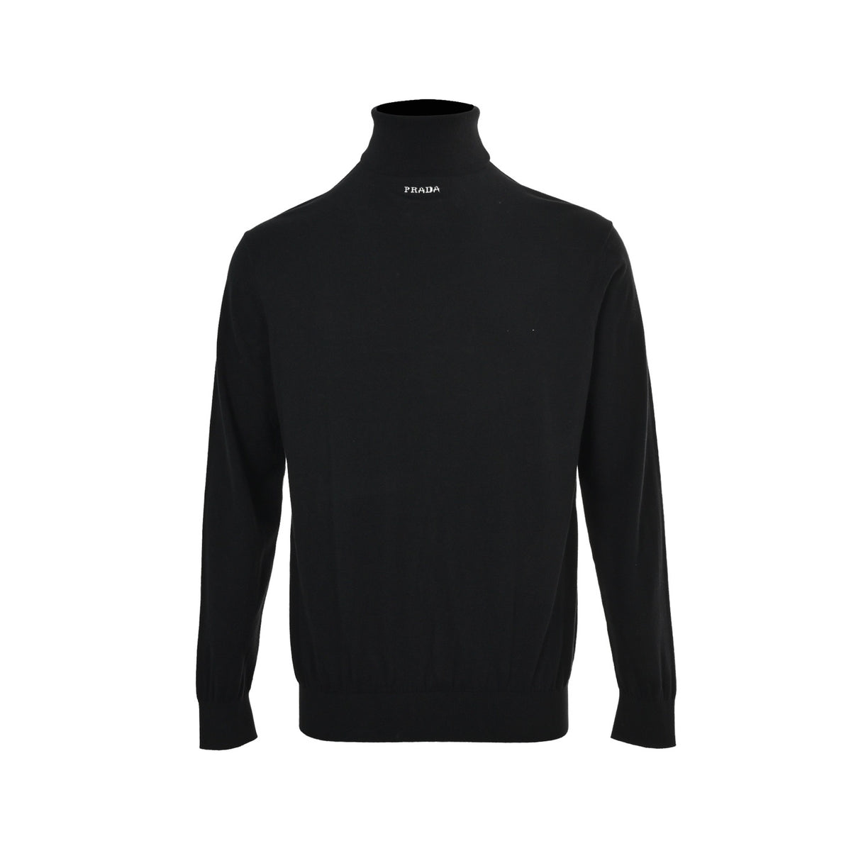Prada collared jacquard turtleneck sweater