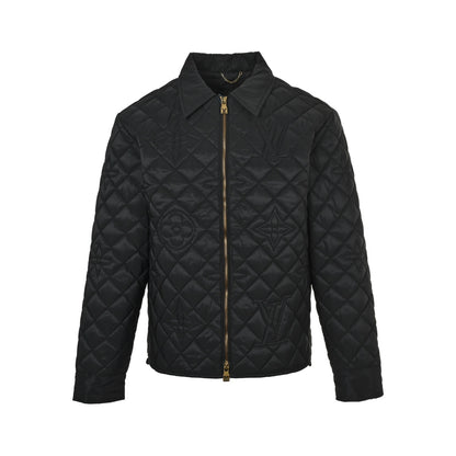 Louis Vuitton three-flower all-over embroidered cotton jacket