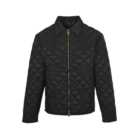 Louis Vuitton three-flower all-over embroidered cotton jacket