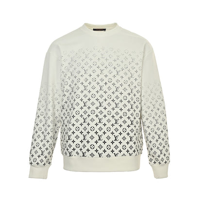 Louis Vuitton 25Fw presbyopic gradient print crew neck sweatshirt