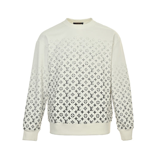 Louis Vuitton 25Fw presbyopic gradient print crew neck sweatshirt