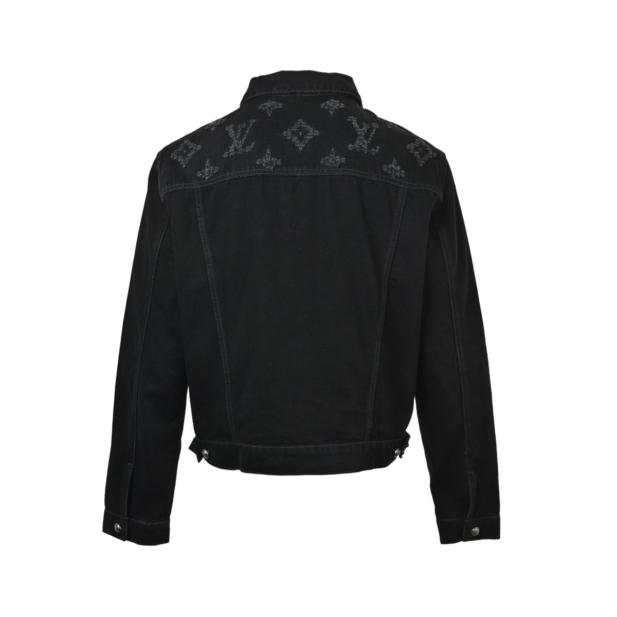 Louis Vuitton washed ripped denim jacket