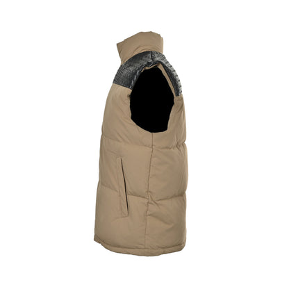 BOTTEGA VENETA BV sheepskin woven shoulder splicing down vest