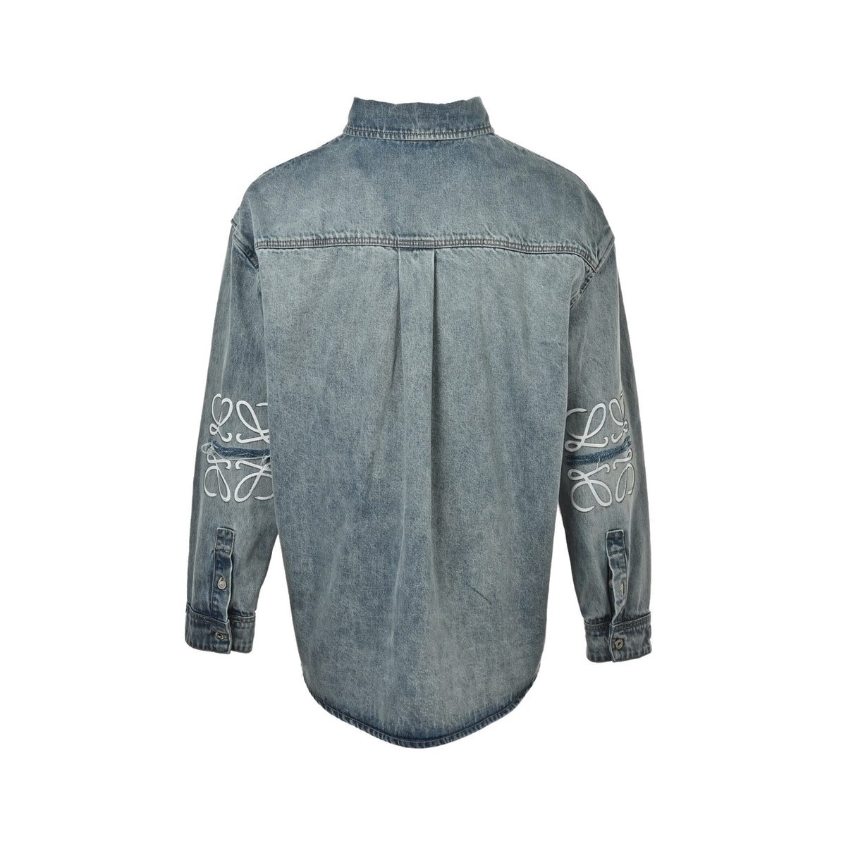 Loewe/Luo Yiwei laser burnt denim shirt jacket
