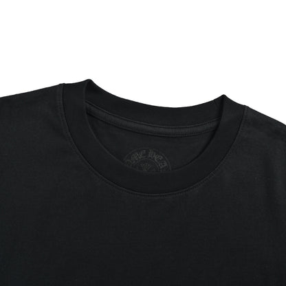CHROME HEARTS/Chrome Heart Cross Flower Print Short Sleeve Black
