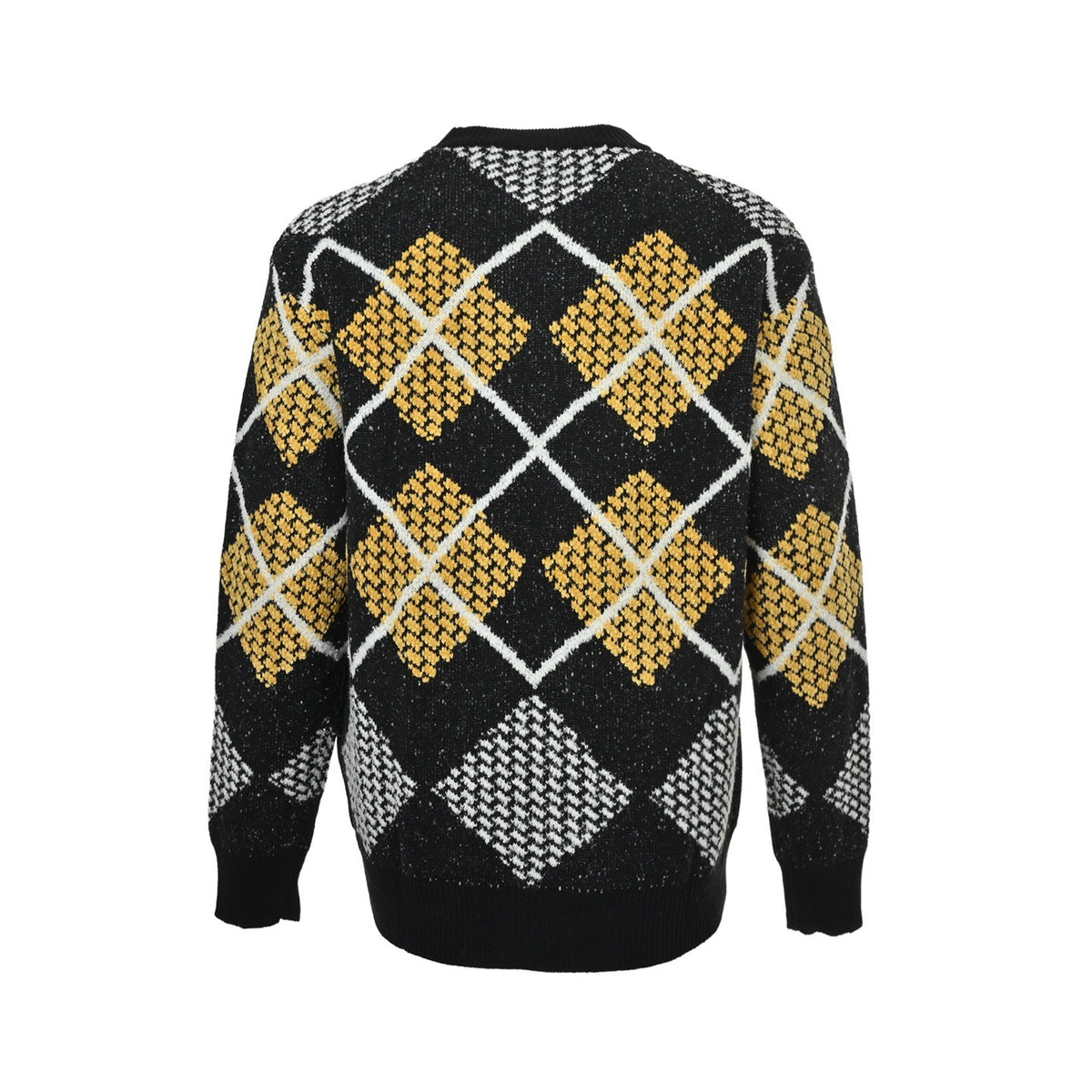 Louis Vuitton 24Fw checkerboard geometric texture line knitted sweater