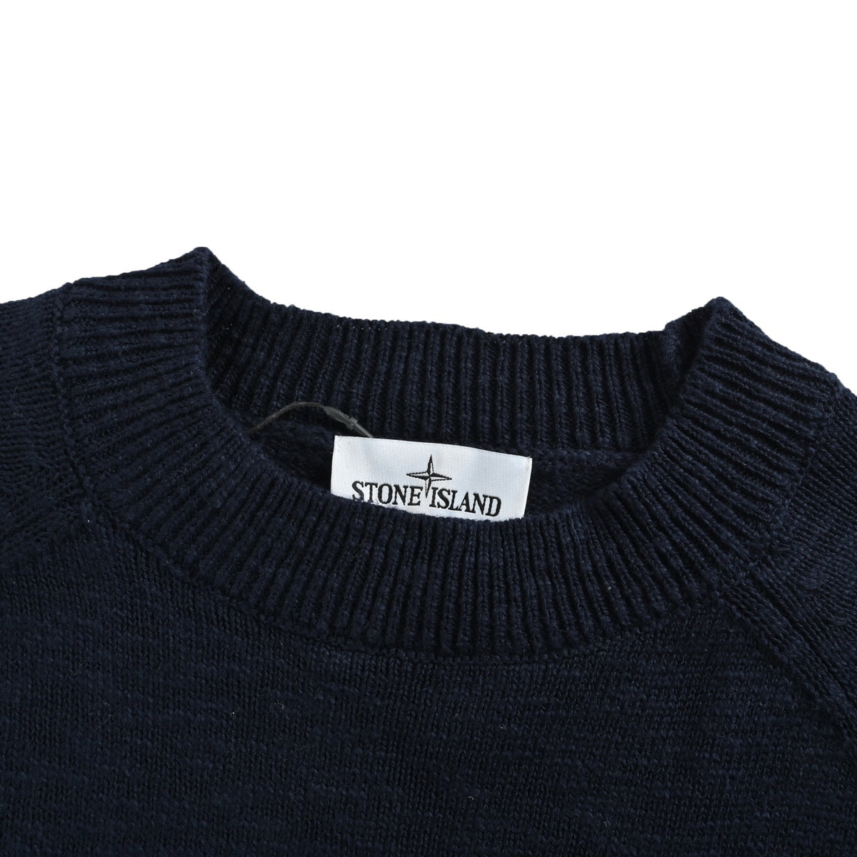 Stone Island embroidered logo crew neck sweater