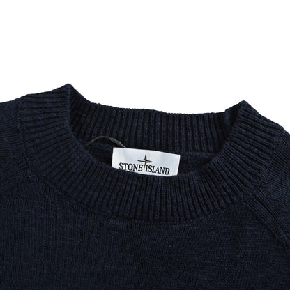 Stone Island embroidered logo crew neck sweater