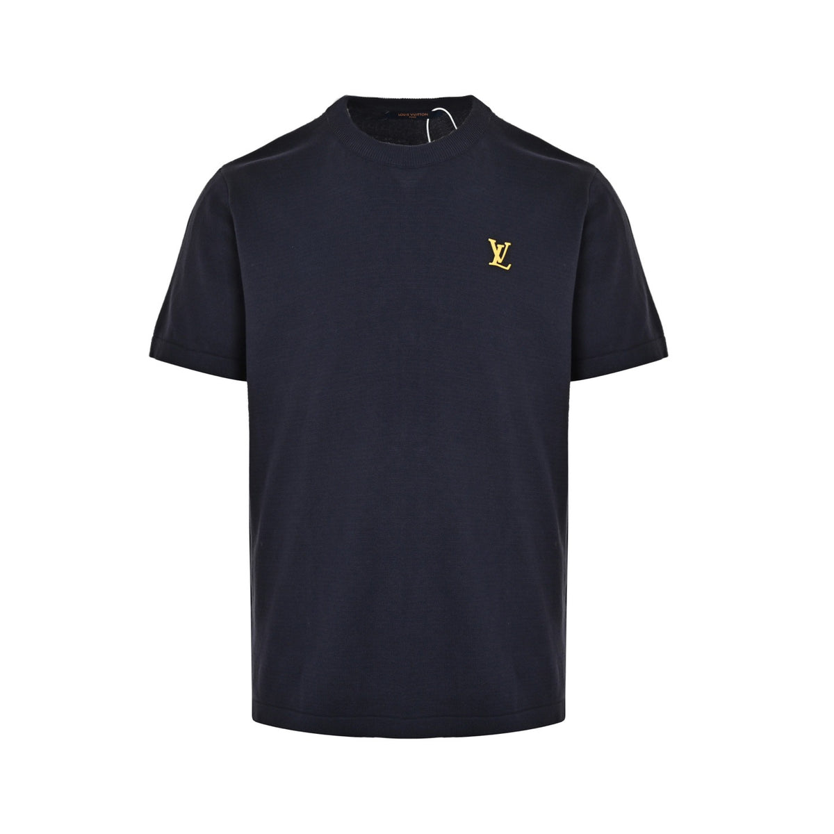 Louis Vuitton 26ss chest silicone badge knitted short sleeves