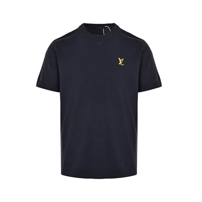 Louis Vuitton 26ss chest silicone badge knitted short sleeves