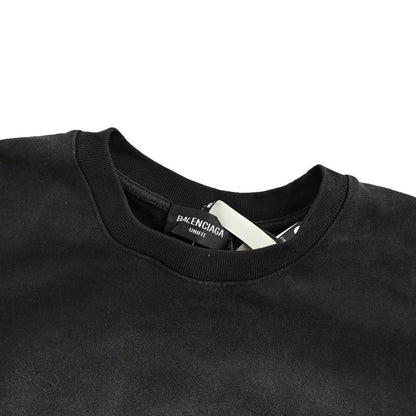Balenciaga/Balanciaga Gradient washed barrage printed round neck sweatshirt
