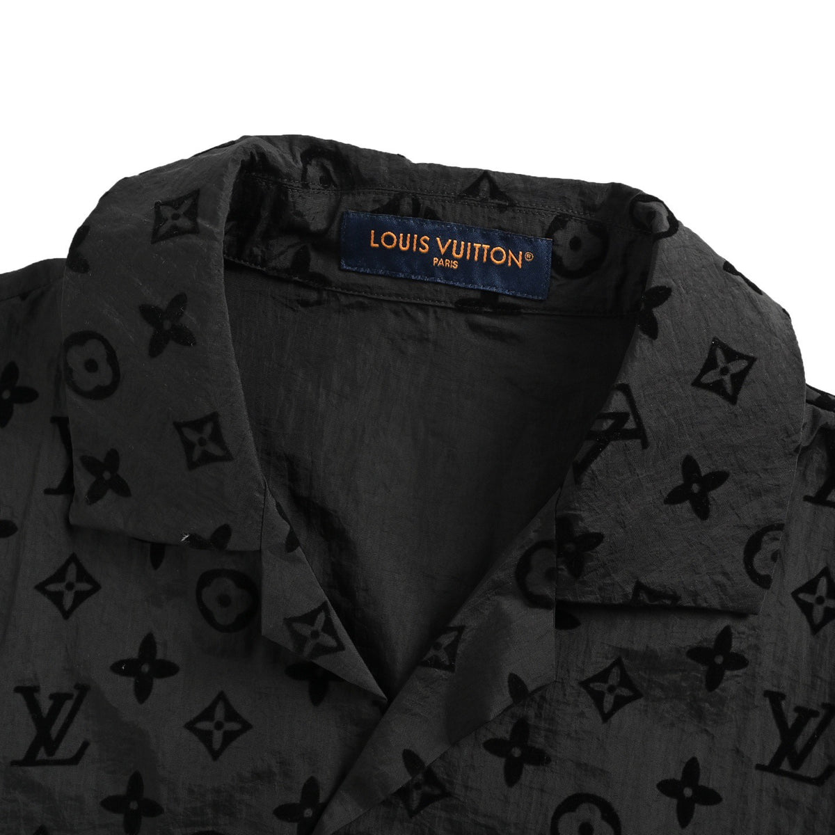 Louis Vuitton 25ss all-over printed old flower flocking short-sleeved shirt