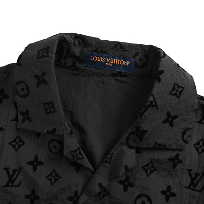 Louis Vuitton 25ss all-over printed old flower flocking short-sleeved shirt