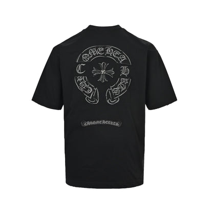 Chrome Hearts Heavy Industry Appliqué Embroidered Logo Short Sleeves