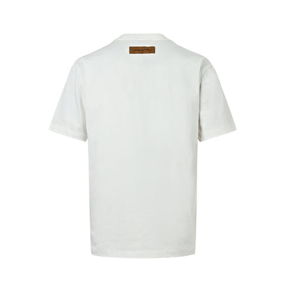 Louis Vuitton oil painting graffiti printed short sleeves