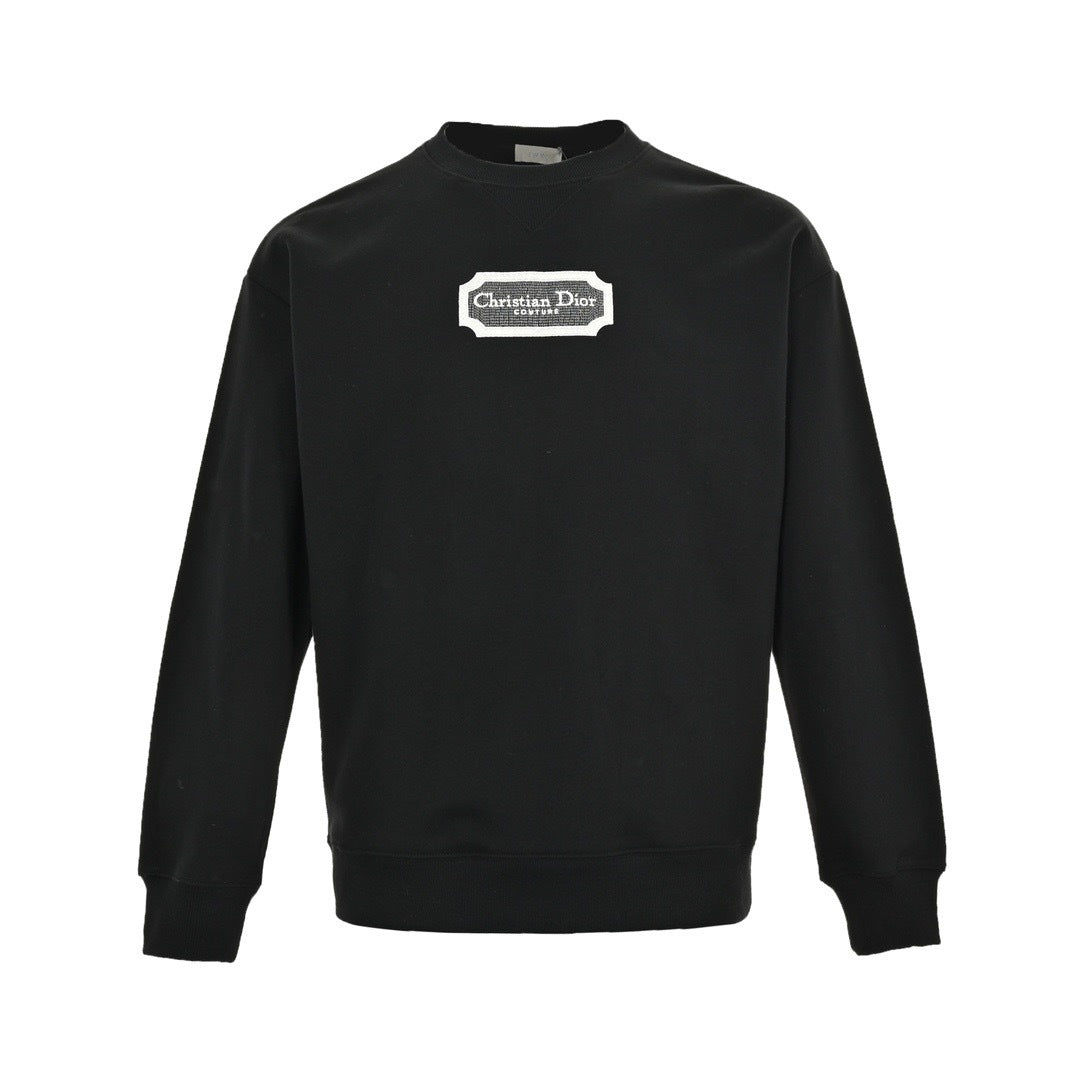 Dior 22Fw silver label embroidered logo round neck sweatshirt
