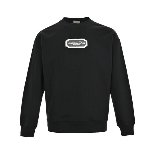 Dior 22Fw silver label embroidered logo round neck sweatshirt