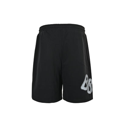 Gucci & Balenciaga collaboration logo colorful hand-painted shorts