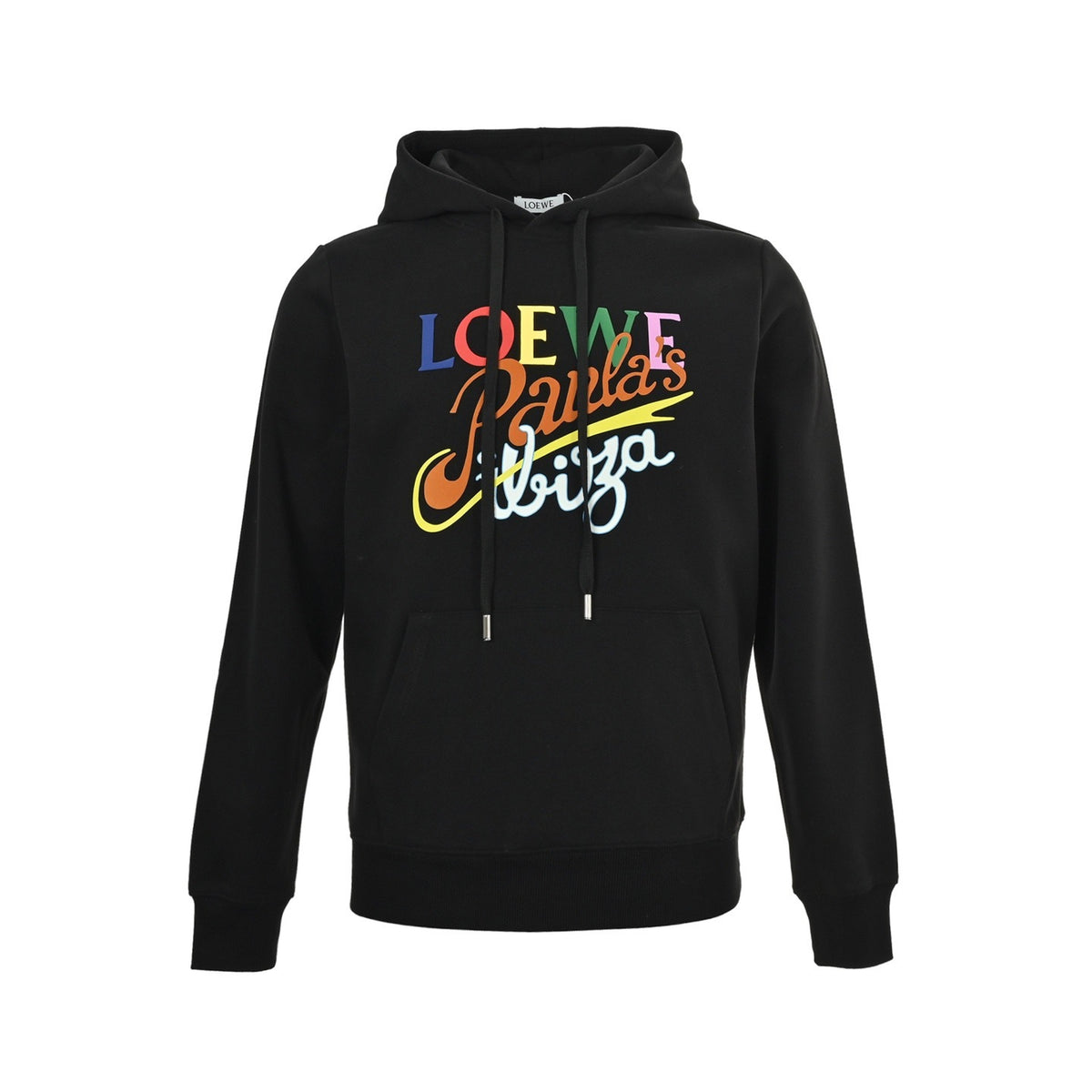 Loewe/Luo Yiwei 25Fw colorful suede letter logo hooded sweatshirt