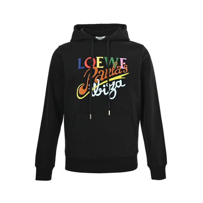Loewe/Luo Yiwei 25Fw colorful suede letter logo hooded sweatshirt