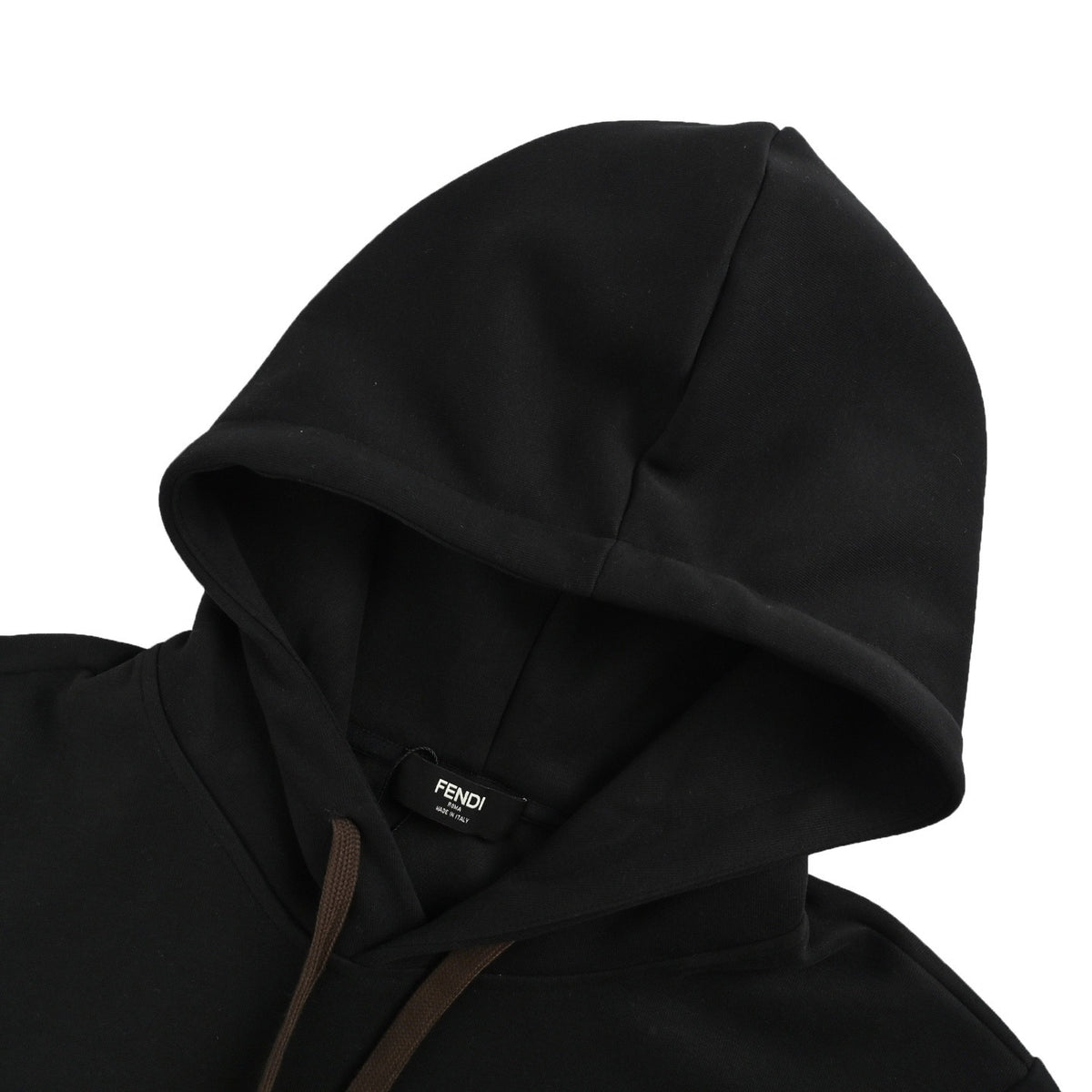 Fendi letter laminated printed hooded sweatshirt
