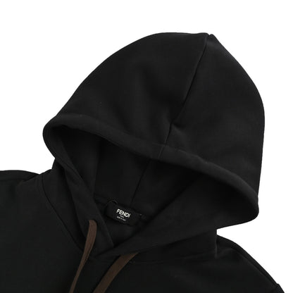 Fendi letter laminated printed hooded sweatshirt
