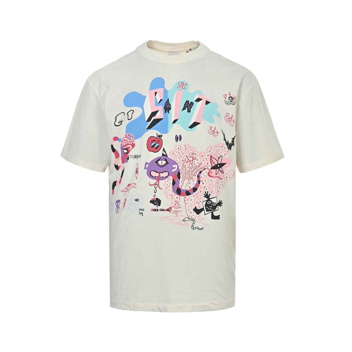 SAINT MICHAEL 25SS cartoon abstract monster print short sleeves