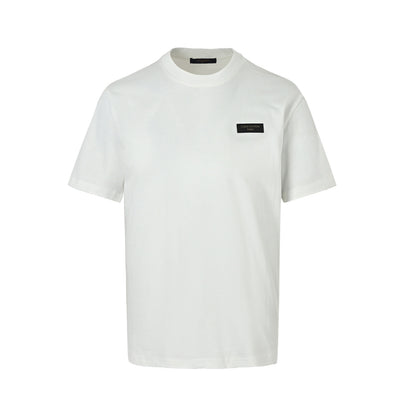 Louis Vuitton 26ss leather chest label short sleeves