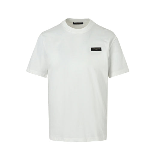 Louis Vuitton 26ss leather chest label short sleeves
