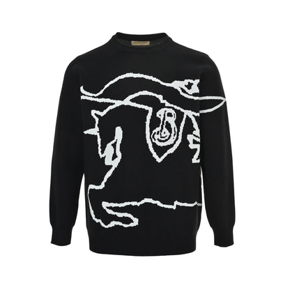 Burberry 25Fw Knight War Horse Jacquard Sweater