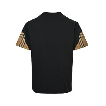Burberry plaid splicing short sleeves