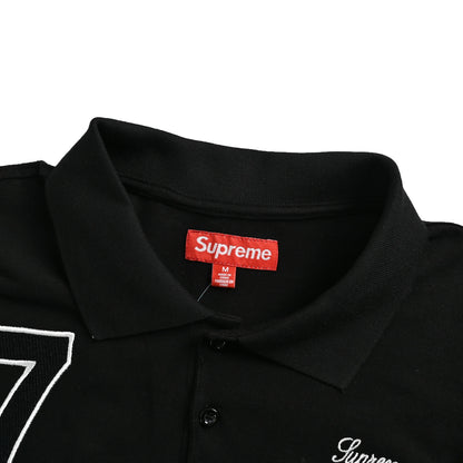 Supreme 25ss No. 7 Embroidered Cursive Pattern Polo Short Sleeve